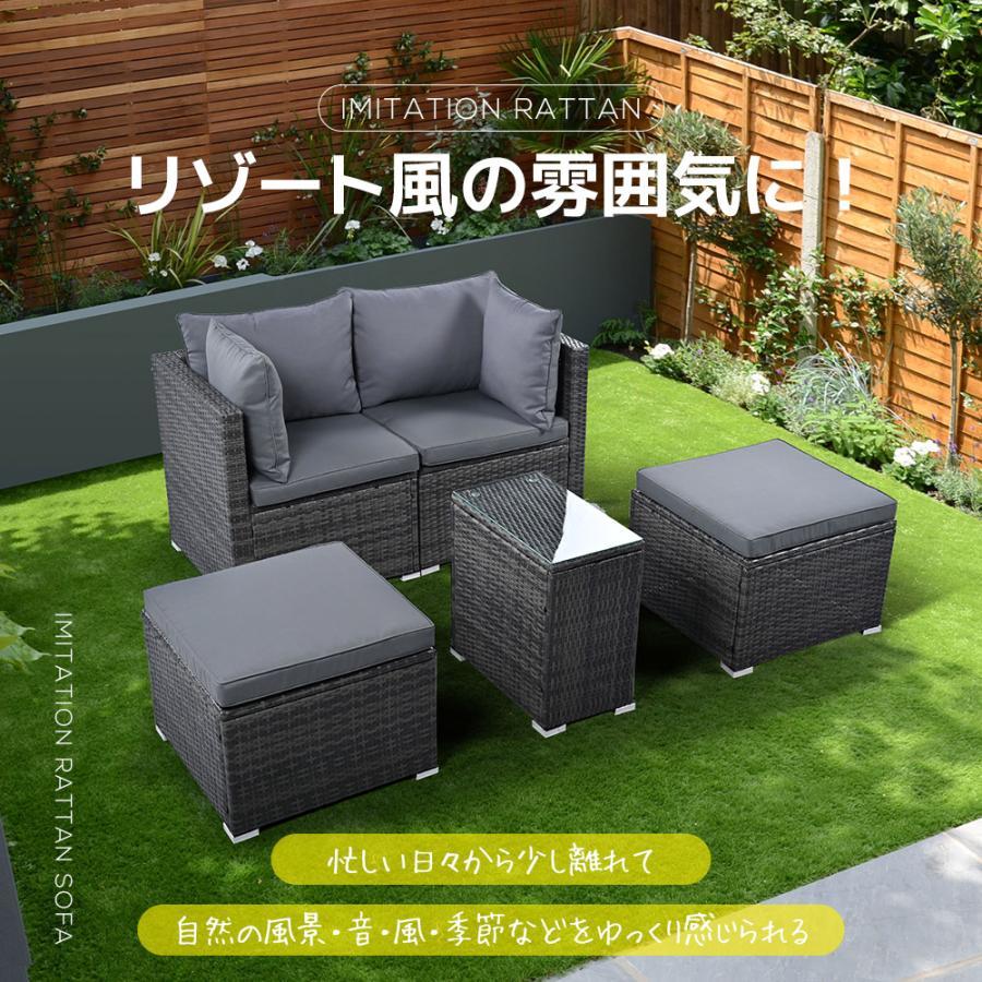 ?素材 HDPE+LDPE?カラー グレー?商品サイズ ソファー：570*570*700ｍｍテーブル1：580*580*380ｍｍテーブル2：300*550*530ｍｍ?梱包数 2?梱包サイズ 梱包1