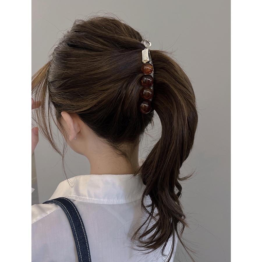 サイズ：縦約1.5cm×横約9.5cm素材：アクリル樹脂ヘアアクセサリー バナナクリップ クリアミニサークルバナナクリップ 透明 レディース 髪留め ヘアアクセサリー 大きめ 跡がつかない onlyo