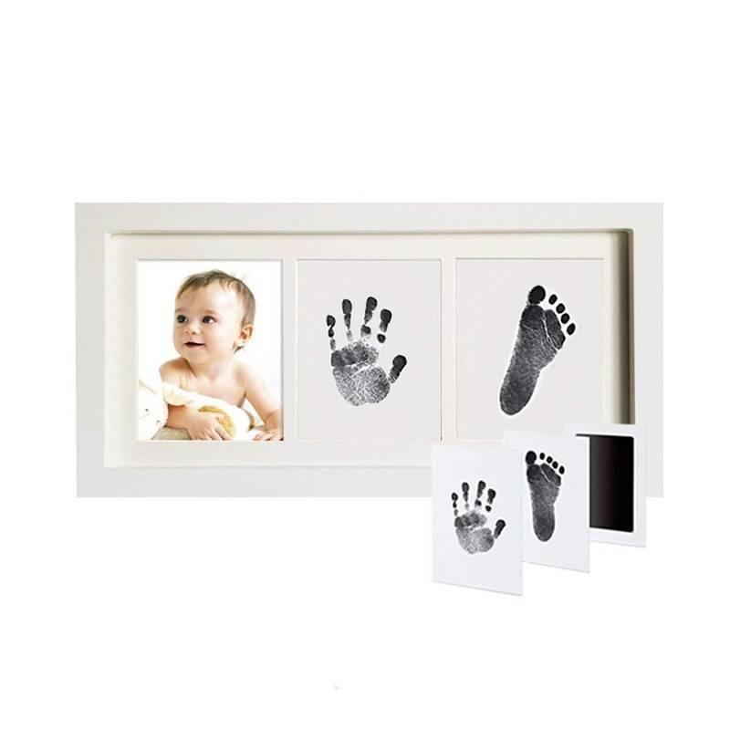 赤ちゃん 写真立て ベビー プリント フォトフレーム 写真たて 手形 手形足型 スタンプ インク 安全 新生児 男の子 女の子 出産祝い プレ